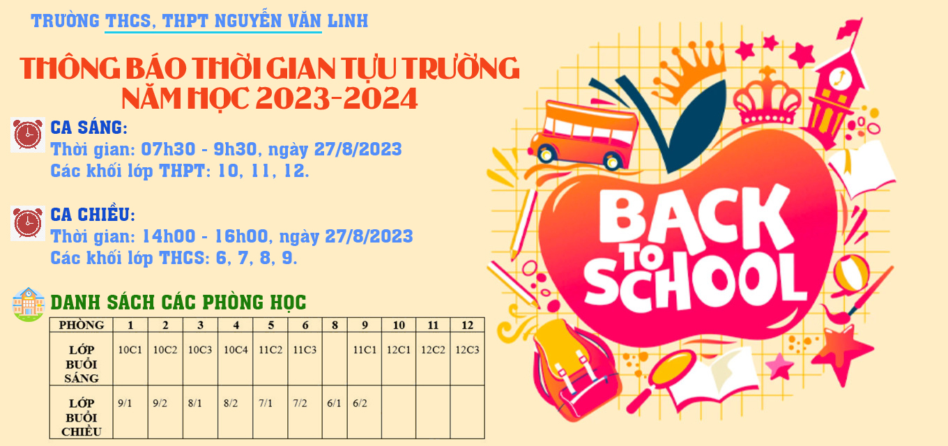 Kế hoạch Tựu trường và lao động đầu năm học 2023-2024